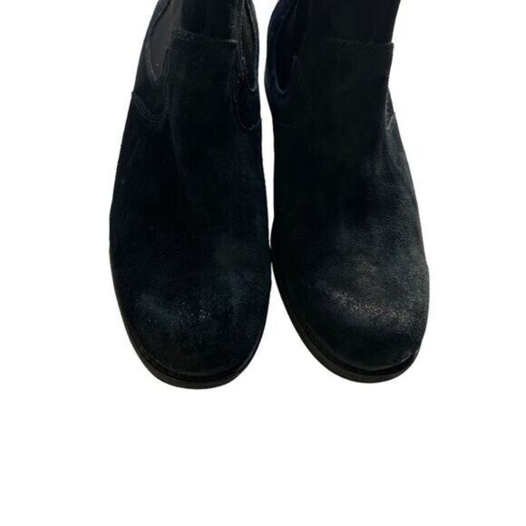 Ugg Mens Clyne Pull On Black Suede Chelsea Boots Size 9.5 Business Casual Gothic - Picture 4 of 8